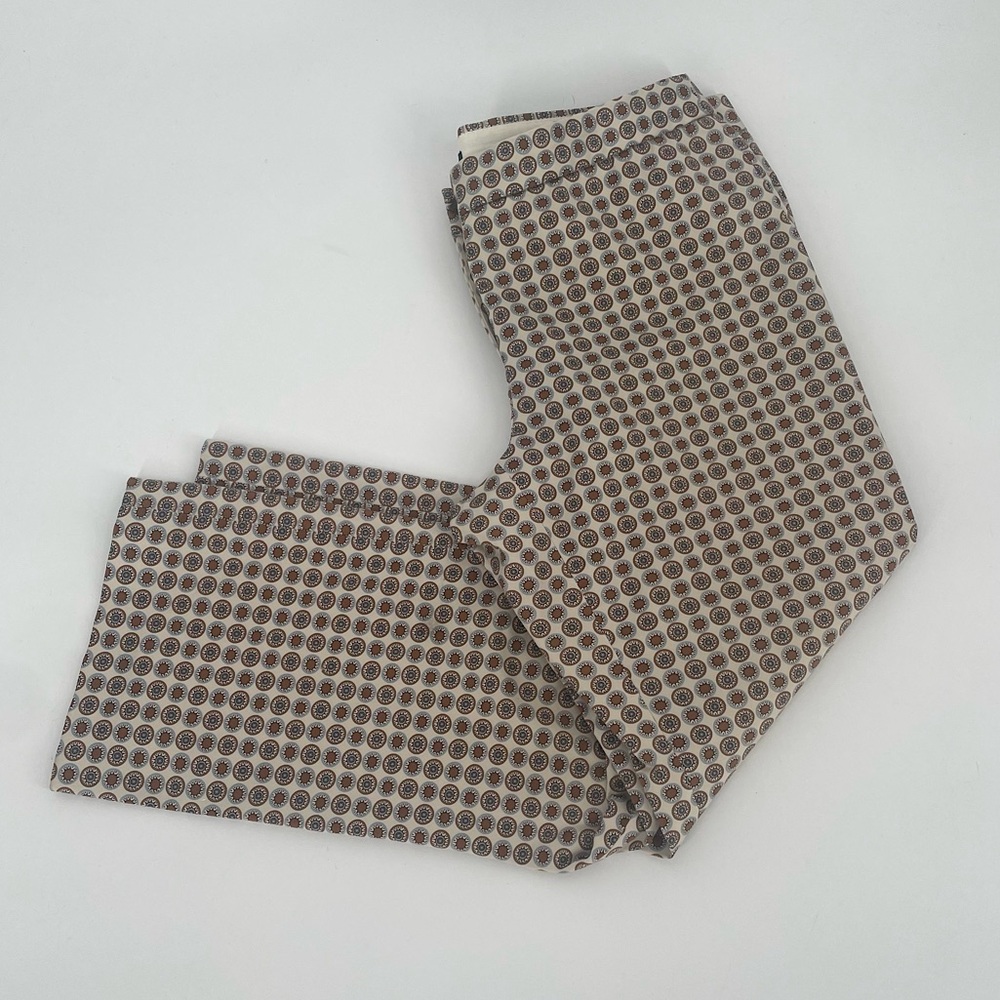 J.Crew City Fit Circle Printed Fitted Trousers With Satin Sheen